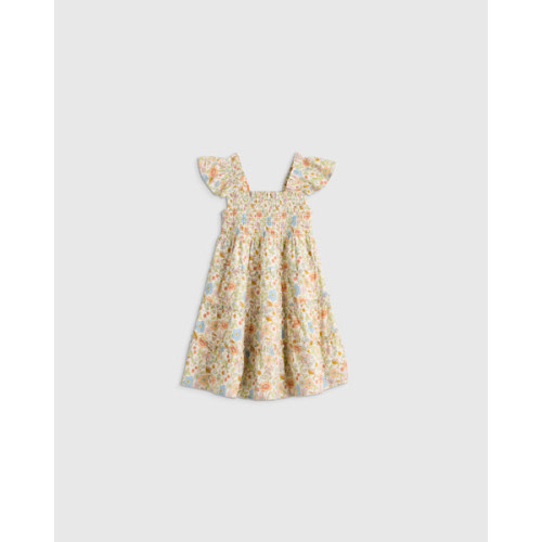100% Organic Cotton Poplin Smocked Dress - Baby Girl in Pink Stripe