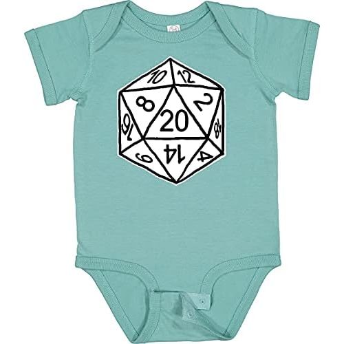 inktastic 20 Sided White Dice Baby Bodysuit - Gus Fink Studios