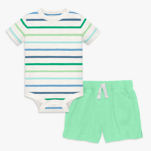 Baby stripe playsuit | Primary.com