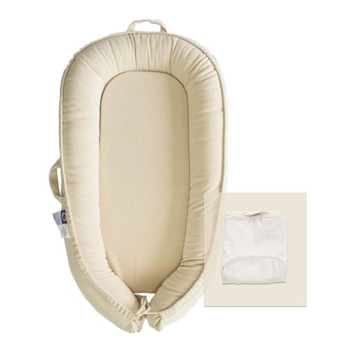 Infant Lounger Cover, 100% Organic Cotton, Newborn Essentials, Baby Gifts | Cover Only (CreamyWhite_Corduroy)