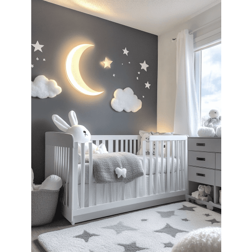 Moon Stars Nursery Canvas Wall Art，Perfect for Bedroom，Nursery，Kids Room，Baby Room，Playroom Decoration - Walmart.ca
