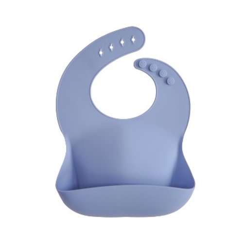 Silicone Baby Bib Powder Blue One Size