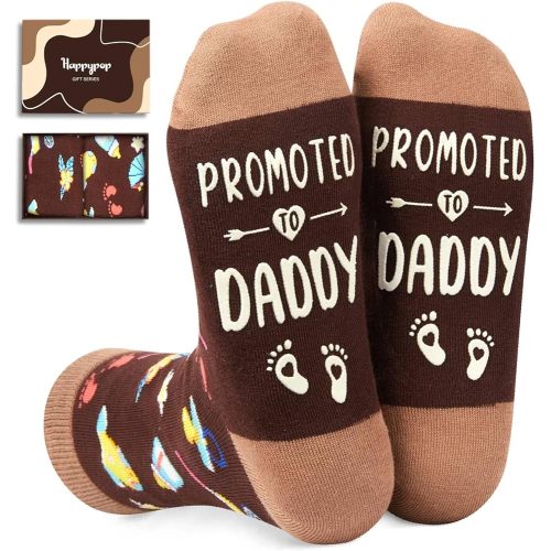 HAPPYPOP Gift Idea For Him - New Dad Gifts, Grandpa Gifts From Grandchildren, Fathers Day Socks Grandpa Socks