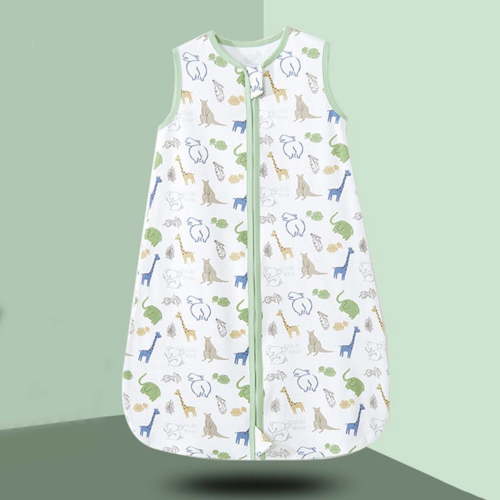 Xdegoge Baby Sleep Sack 6-12 Months Wearable Blanket Lightweight Breathable Cotton Sleeveless Infant Sleeping Bag with Front Zipper Unisex Nursery