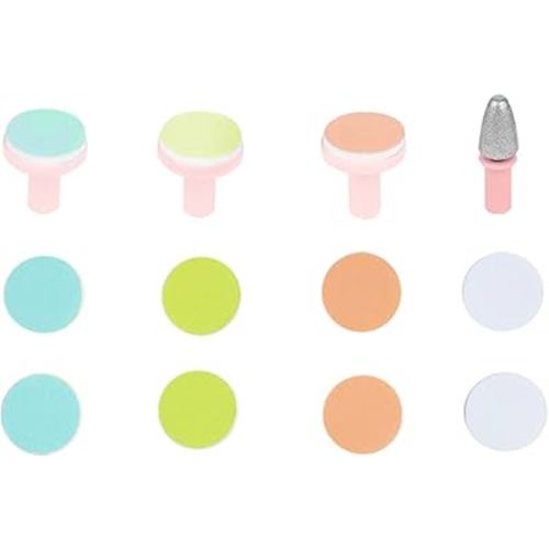 Fansidi Electric Baby Nail File Replacement Pads- Electric Baby Nail Trimmer Clipper Sandpaper Pads (Pink)