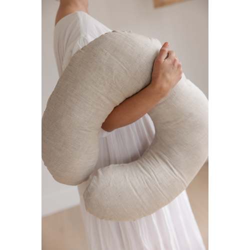 Natural Oat Linen Nursing Pillow & Cover | Soft & Safe – Linen Label