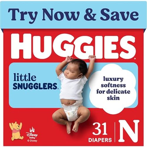 Huggies Little Snugglers Newborn Diapers, 31 Count