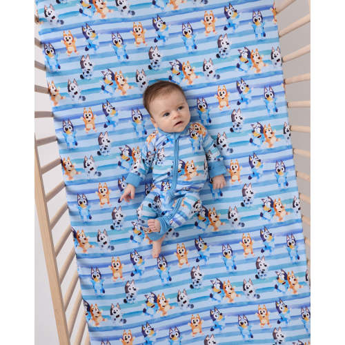 Bluey Dance All Day Fitted Crib Sheet | Little Sleepies