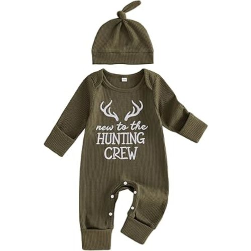 Newborn Baby Boy Fall Outfit Romper Jumpsuit Bodysuit Infant Clothes
