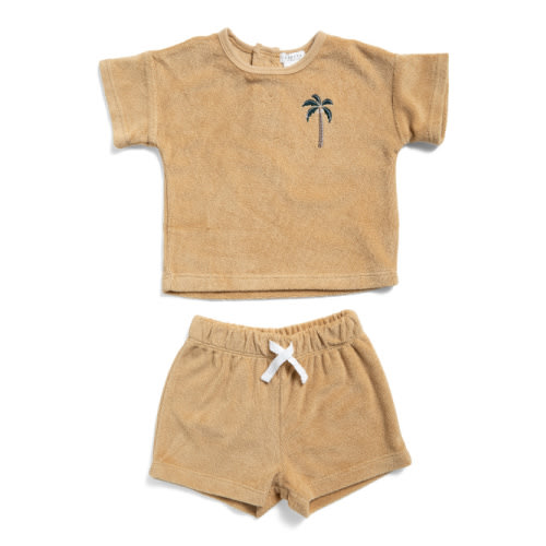 Infant Boys 2pc Palm Tree Terry Top And Shorts Set | Baby Boys (0-24m) | Marshalls