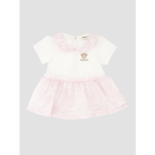 Versace Baby Girl's Ribbed Medusa Embroidery Dress | Saks Fifth Avenue