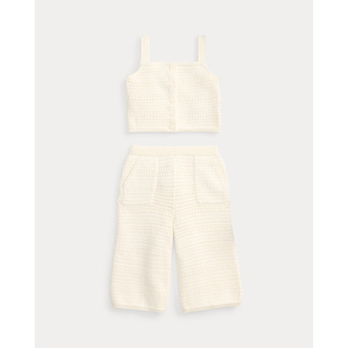 Crocheted Cotton Sweater Top & Pant