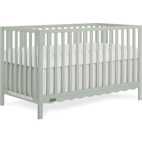 Dream On Me Synergy Wave 5-in-1 Convertible Full Size Baby Crib, Sage Green