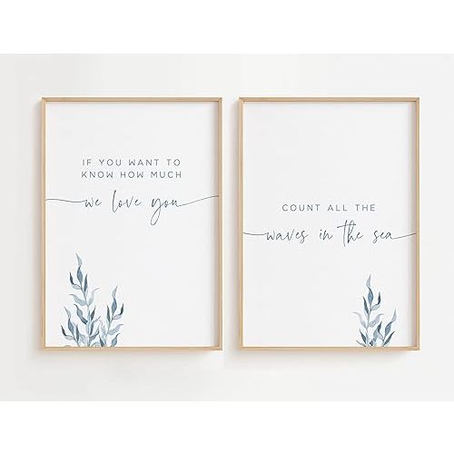 Good Prints Collective Nursery Wall Art Ocean Theme, Baby Room Beach Wall Decor Set of 2 791 (12x18 Inches)