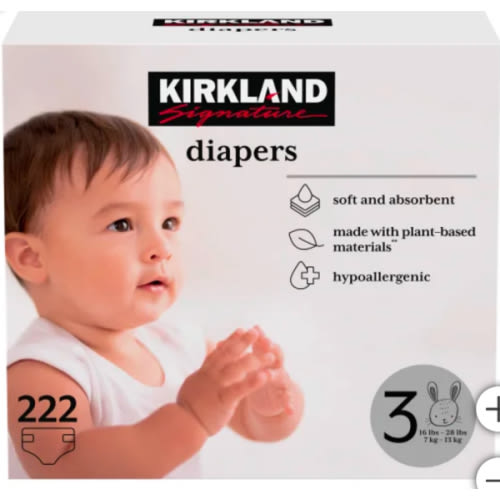 Kirkland Signature Diapers Sizes 3-6