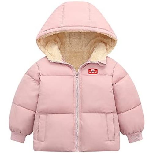 Baby Girl Winter Fleece Coat Toddler Boy With Hood Puffer Jacket Down Outerwear