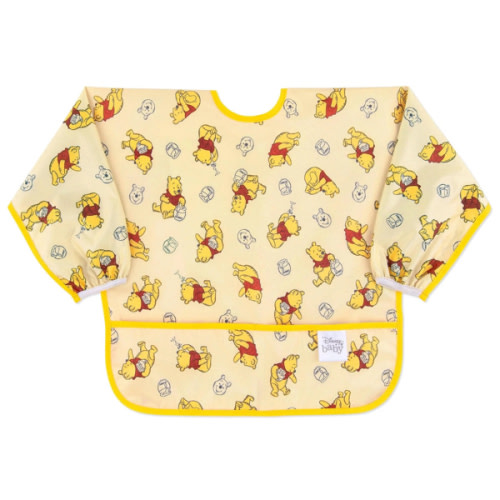 Winnie The Pooh Hunny Pot Sleeved Bib for Baby 6-24 mos | Bumkins
