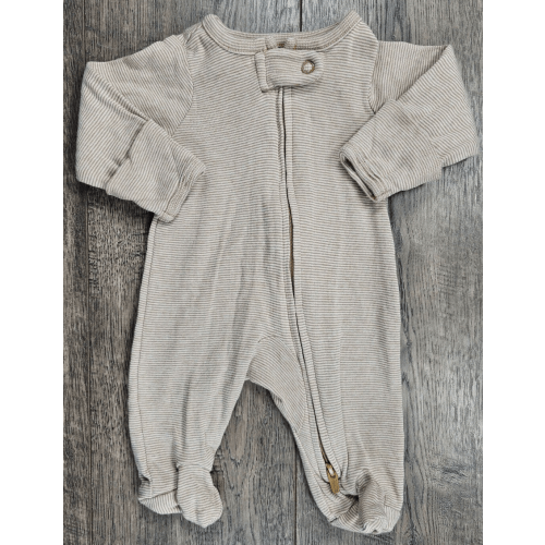 Baby Boy Clothes Child Mine Carter's Preemie Brown Striped Footed Outfit