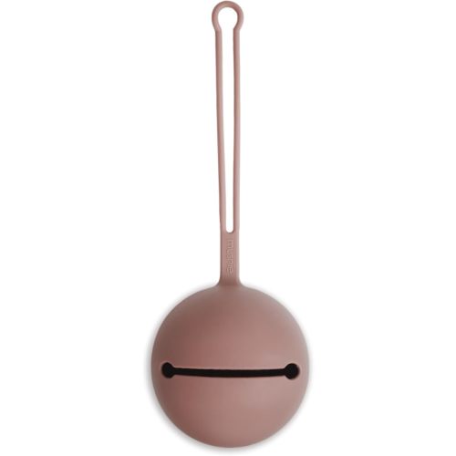 mushie Silicone Pacifier Holder Case (Cloudy Mauve)
