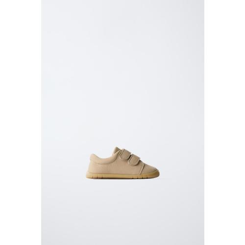 BAREFOOT LEATHER SNEAKERS - Sandy Brown | ZARA United States