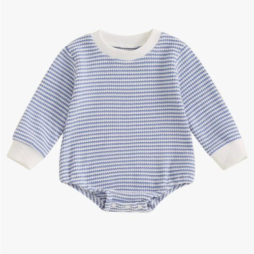 VISGOGO Unisex Baby Boy Girl Romper Waffle Newborn Infant Onesie Clothes Long Sleeve Bubble Oversized Romper Bodysuit Top