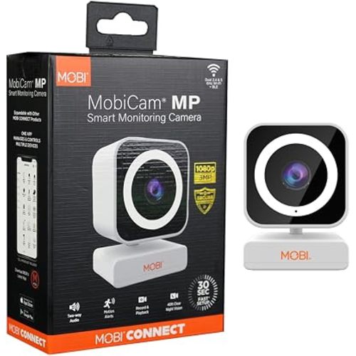 MOBI Smart Home Security Camera 3MP – Indoor WiFi Camera with 2-Way Audio, Night Vision, Motion Alerts, Dual Band 2.4/5GHz, Easy Setup