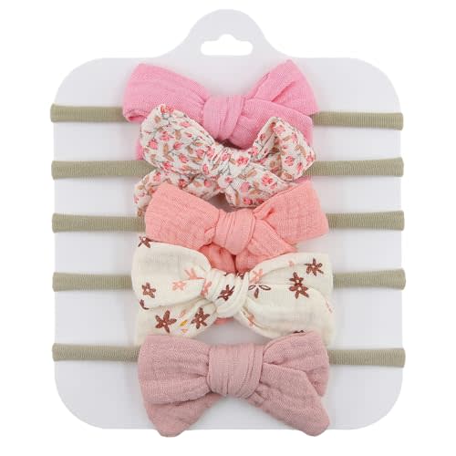 Baby Bows and Headbands Nylon Hair Bows Stretchy Baby Hairbands Hair Accessories for Newborn Babies Infant Toddlers Kids
