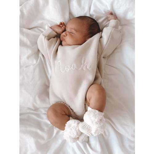 BUBBLE ROMPER - NATURAL – Petite + Co