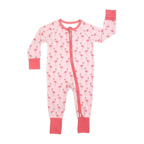 Fancy Flamingos Bamboo Convertible Baby Pajamas – Emerson and Friends