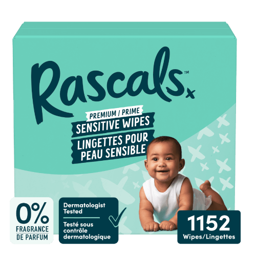 Rascals Premium Sensitive Alcohol Free Baby Wipes, Carton, 1152 Count - Walmart.ca
