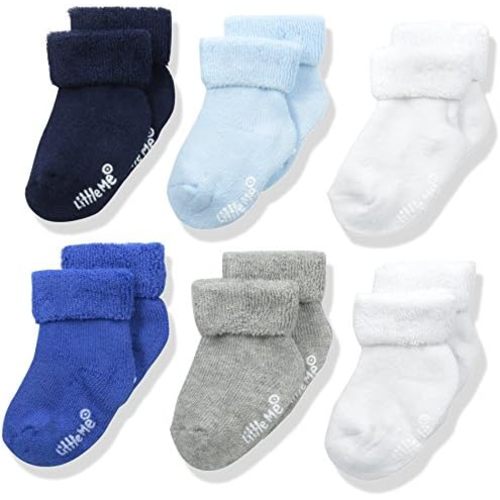 Little Me Baby Boys' Think Cotton Turn Cuff Socks
