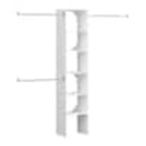 ClosetMaid Style+ 72 in. W - 113 in. W White Narrow Wood Closet System 4358