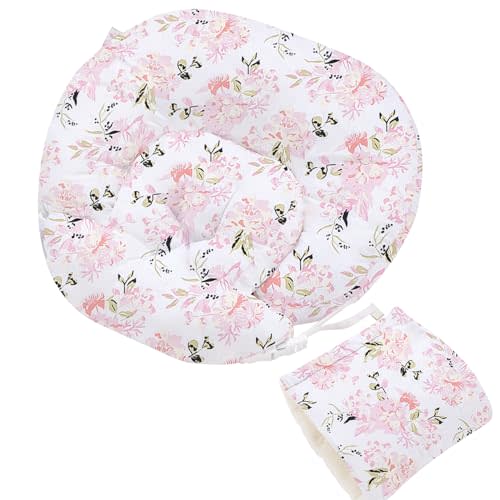 Little Grape Land Nursing Pillow, Multifunctional Breast Feeding Pillow with Arm Pillow, 3pk Baby Support Pillow with Adjustable Waist Strap and Removable Cover, Rose Floral