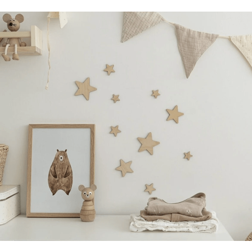 Wooden Star Shaped Wall Decor