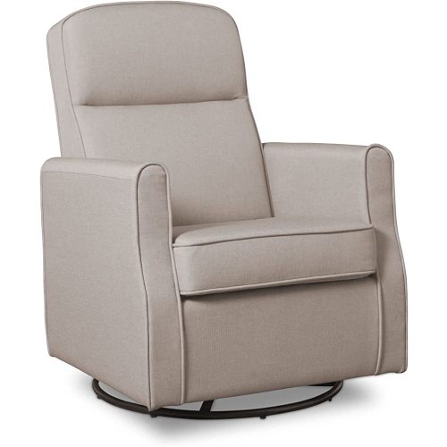 Delta Children Blair Slim Nursery Glider Swivel Rocker Chair, Taupe