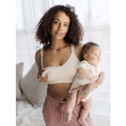 Mia Maternity & Nursing Lounge Bra | Black - Kindred Bravely