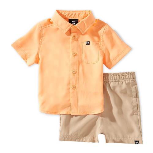 Under Armour Baby Boys Short Sleeve Drift Tide Woven Fishing Shirt & Shorts 2-Piece Set