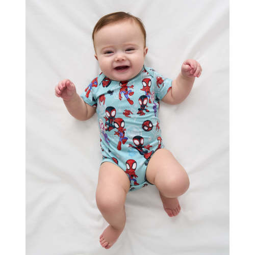 Spidey & Friends Tiny Webs Short Sleeve Bodysuit | Little Sleepies