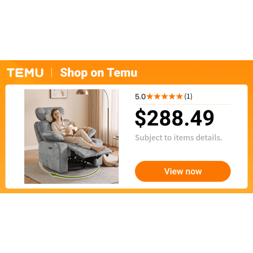 swivel rocking bedroom chair adjustable armrests headrest - Temu