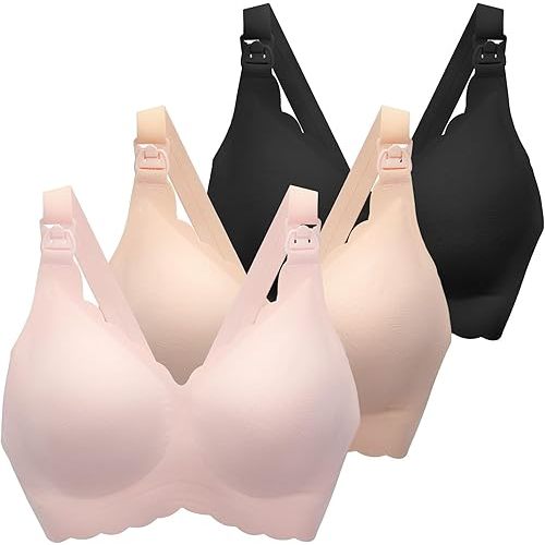 Nursing Bras for Breastfeeding, Seamless Ultra Comfort Maternity Bra, Natural Shape Pregnancy Bras for Women