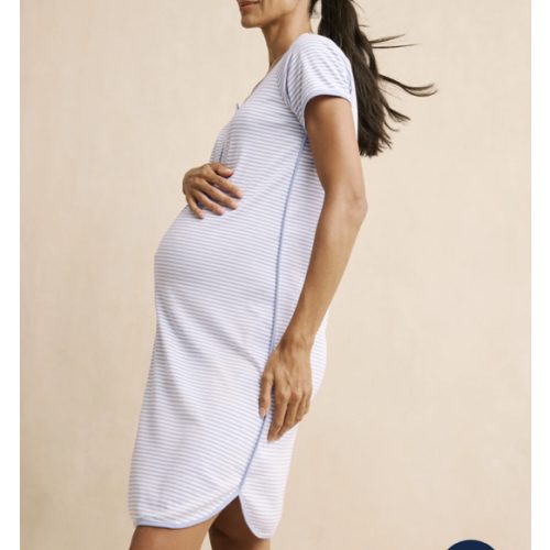 LAKE | Women | Pima Cotton Pajamas | Hydrangea Maternity Nightgown