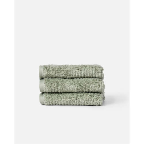 The Ribbed Washcloth (3-Pack) - Sage