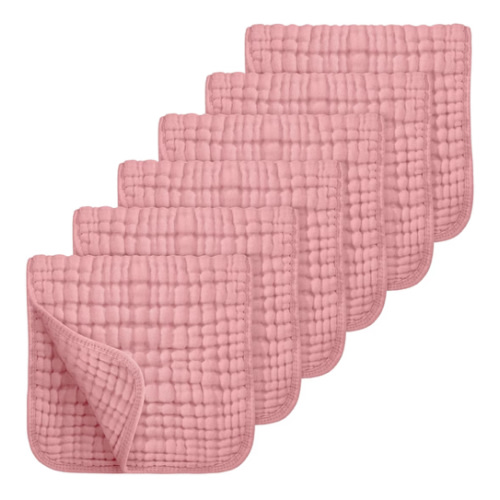 Amazon.com: Looxii Muslin Burp Cloths Baby Girl 6 Pack - 20" x 10" - Ultra Soft & Absorbent, 6-Layer 100% Cotton for Spit Up & Drool- Gentle Burping Cloth, Baby Girl Newborn Essentials Shower Gifts, Bean Paste : Baby