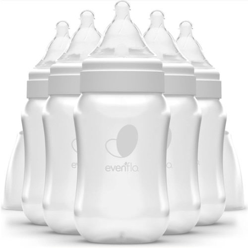 Evenflo Feeding Premium Proflo Venting Balance Plus Wide Neck Baby, Newborn and Infant Bottles - Helps Reduce Colic - 9 Ounce (Pack of 6)