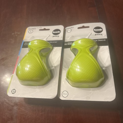 2 Joovy Boob Silicone Sleeves, Green 8 Ounce (No BPA/PVC ) NEW