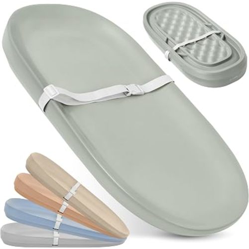 Waterproof Baby Changing Pad - Easy to Clean, Lightweight & Portable - Large Foam Cushion for Comfort - Jool Baby (Sage)