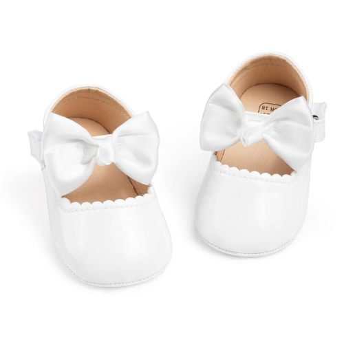 CENCIRILY Infant Baby Girls Mary Jane Flats Non Slip Soft Sole Prewalker Princess Wedding Dress Shoes