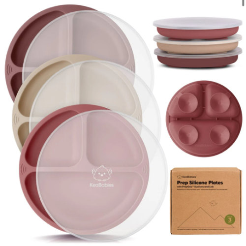 Baby Silicone Plates with PrepGrip Suctions | KeaBabies