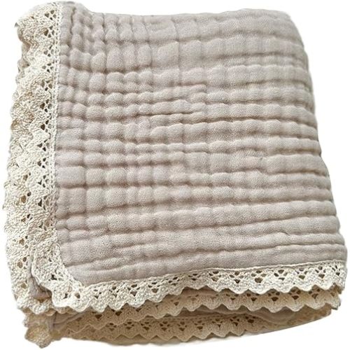 6 Layer Cotton Gauze Blanket With Breathable Design Luxurious 6-Layer Wrap Stylish Cotton Blanket For Boys Girls Breathable Six Layer Gauze Cotton Lace Blanket Baby Bed Blanket Soft & Baby 6