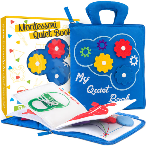 Quiet Book for Toddlers - Montessori Basic Skills Activity - Soft Trav – deMoca